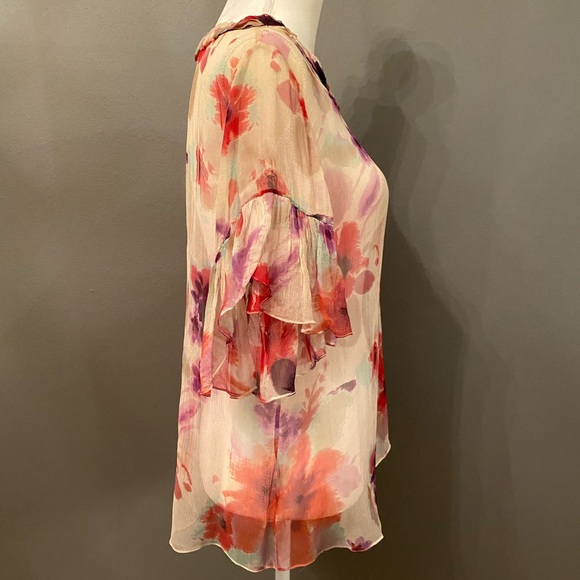 Sheer flower print blouse - Picture 5 of 5